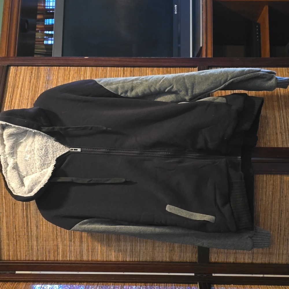 Black & Gray Jacket with Hood